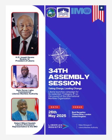 Liberia Launches Bid for Category-A IMO Council Seat, Urges Global Backing